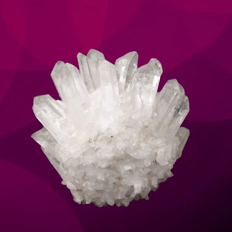 Natural Clear Quartz Crystal Cluster Rock Geode